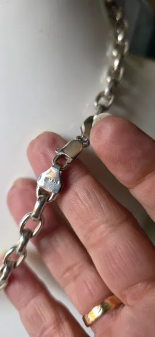 Gargantilla collar de plata de ley años 80