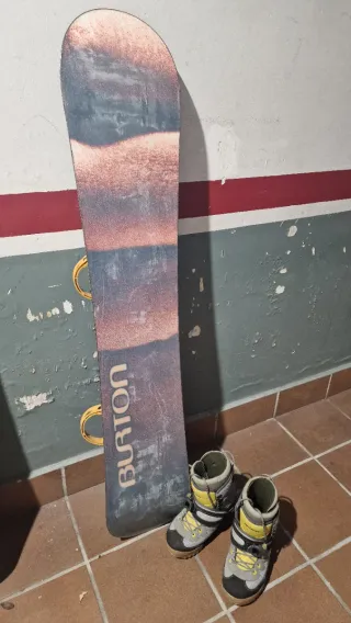 Tabla Snow Burton+fijaciones automaticas+botas