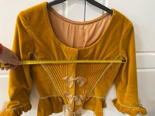 Corpiño Fallera Dorado Terciopelo