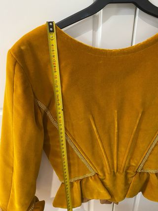 Corpiño Fallera Dorado Terciopelo