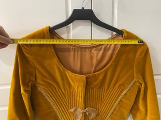 Corpiño Fallera Dorado Terciopelo