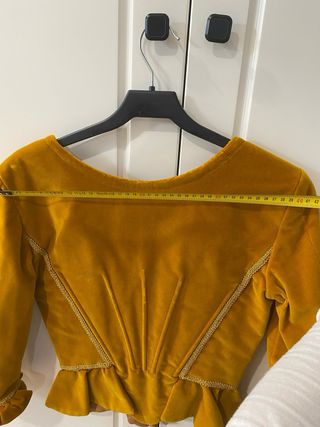 Corpiño Fallera Dorado Terciopelo