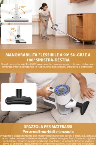 VersLife S6PRO Aspirapolvere Senza Fili 30KPa