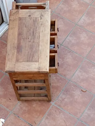 Mesa camarera madera rústica