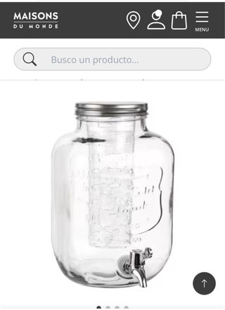 Botella de vidrio con grifo