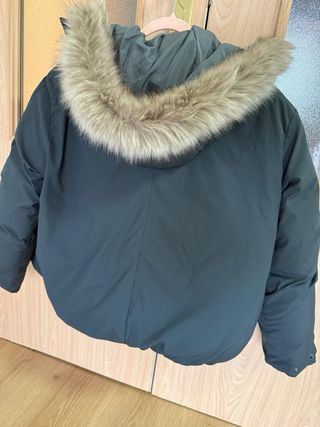 Abrigo Zara plumifero gris talla 11-12