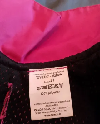 Impermeabile fucsia Camon per cani taglia piccola