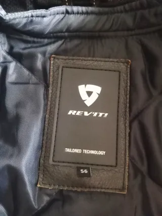 Chaqueta Cuero Revit Negra/Blanca Talla 56