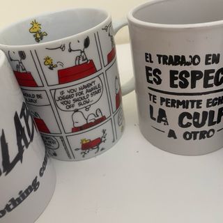 Lote 5 Tazas Cerámica Dibujos
