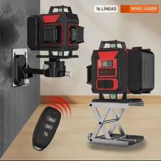 Nivel Láser 4D 16 Líneas Trípode Maletín