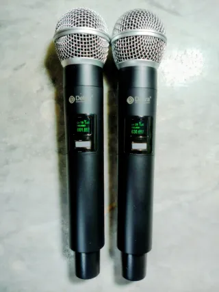 Mixer + 2 Microfoni Wireless ideale per Karaoke