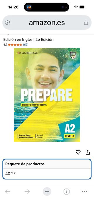Prepare A2 ingles level 3