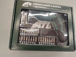 Atornillador a batería ATB + 28 piezas