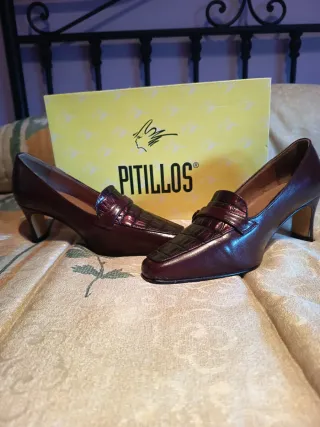 Zapatos Pitillos Mujer Negros/Marrones