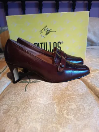 Zapatos Pitillos Mujer Negros/Marrones