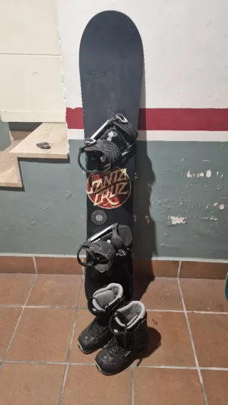 Tabla Snow Santa Cruz + Fijaciones + Botas
