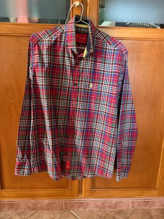 Camisa Polo Ralph Lauren cuadros roja