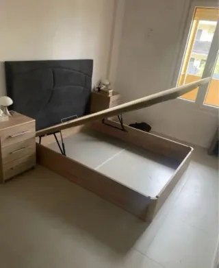 Canapé abatible madera con colchones