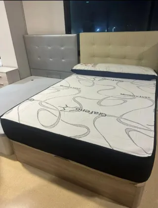 Canapé abatible madera con colchones