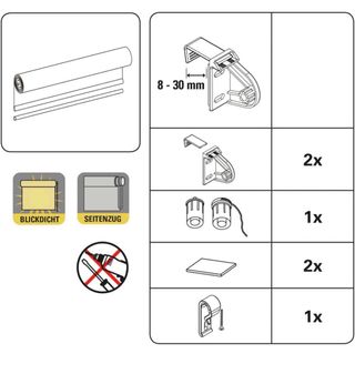 Estor enrollable opaco sin taladrar