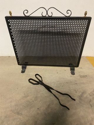 Kit chimenea metal negro y dorado