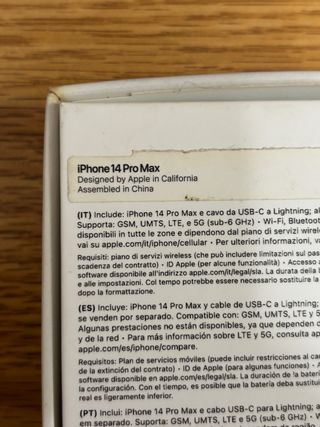 Caja iPhone 14 Pro Max 256GB morado