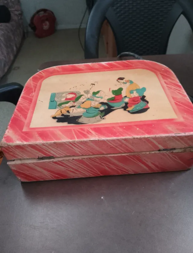Maletín infantil madera años 60 Snow White