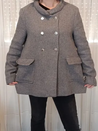 Abrigo Zara gris talla L