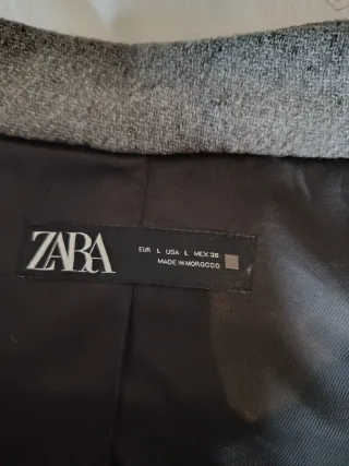 Abrigo Zara gris talla L