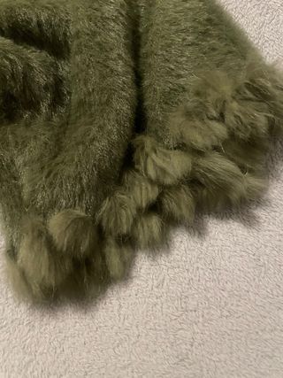 Chaqueta tacto angora verde