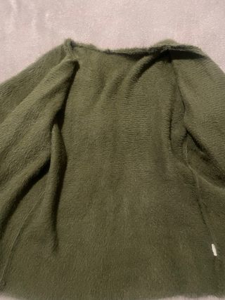 Chaqueta tacto angora verde