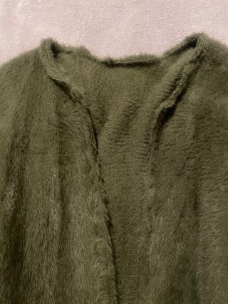 Chaqueta tacto angora verde