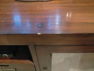 Mueble TV madera oscura