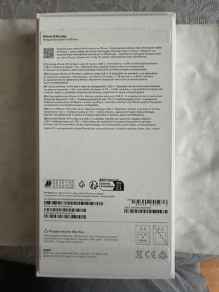 iPhone 16 Pro Max 256GB Bianco