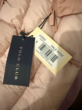 Abrigo Polo Mujer Talla S Rosa