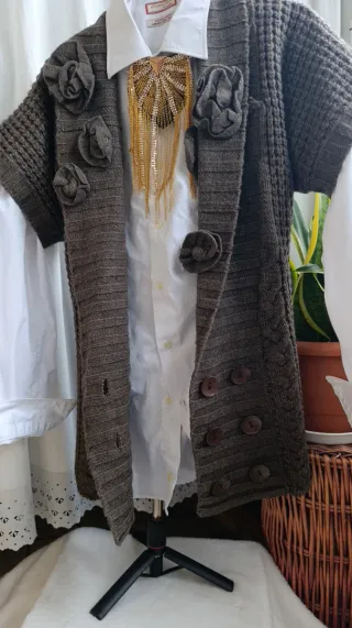 Chaleco marrón vintage