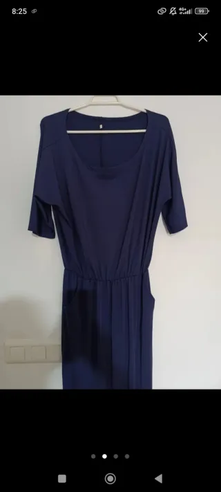 Vestido largo azul mujer