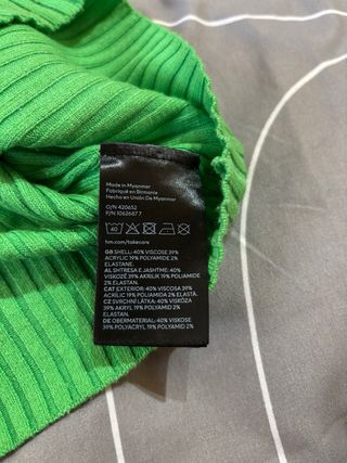 Top verde de punto Divided Talla única