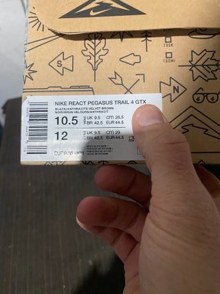 Nike Pegasus Trail 4 GORETEX 44.5 Negras