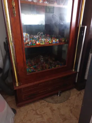 Vitrina de madera y cristal