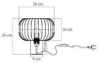 Lampada da Tavolo Metallo Industrial