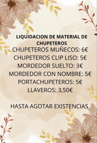 Liquidación Chupeteros y Mordedores