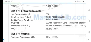 Subwoofer JBL Sub 178