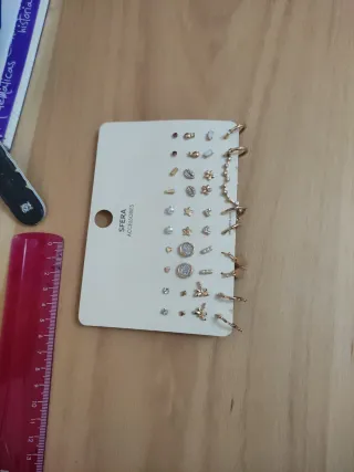 Set de pendientes Sfera dorados y plateados