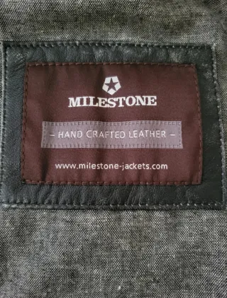 Cazadora de cuero Milestone de hombre. Talla XL