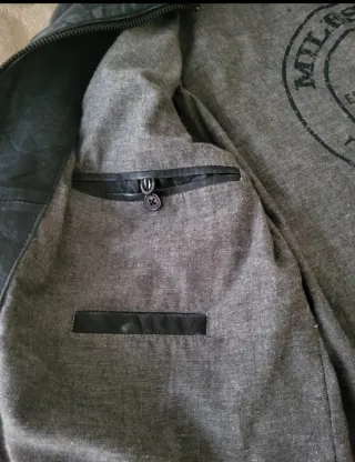 Cazadora de cuero Milestone de hombre. Talla XL