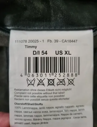 Cazadora de cuero Milestone de hombre. Talla XL