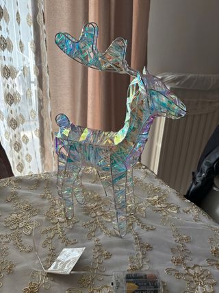 Renna Luminosa Natalizia Iridescente