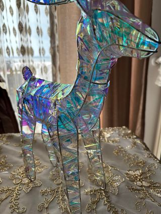 Renna Luminosa Natalizia Iridescente