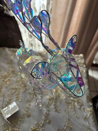 Renna Luminosa Natalizia Iridescente